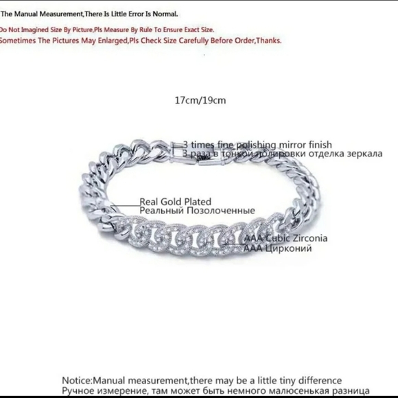 Stunning New Silver Cuban Link Bracelet - Picture 2 of 4